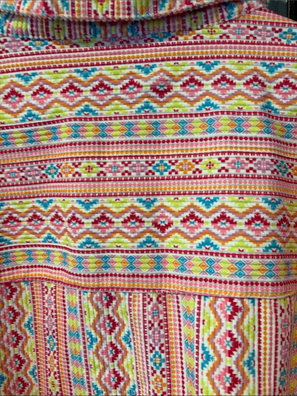 Savanna Jane Pink Multicolor Patterned Cropped Jean Jacket